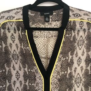 Alfani sheer snake skin blouse